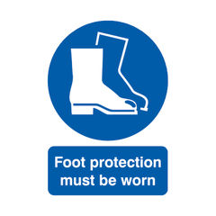 View more details about Foot Protection Must Be Worn A4 PVC Safety Sign