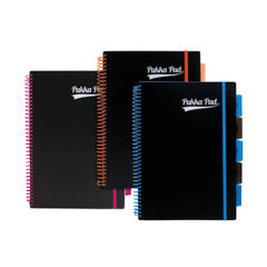 View more details about Pukka Pad A4 Black Ruled Wirebound Notebooks (Pack of 3)