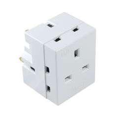 View more details about CED White 3-Way Fused Adapter