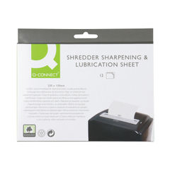 View more details about Q-Connect Shredder Sharpening and Lubrication Sheet 220x150mm (Pack of 12)