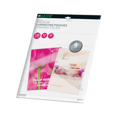 View more details about Leitz iLAM A3 Premium 125 Micron Laminating Pouches (Pack of 25)