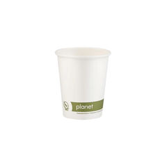 View more details about Planet 8oz Single Wall Plastic-Free Cups (Pack of 50) PFHCSW08
