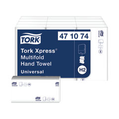View more details about Tork Xpress H2 White 1-Ply Multifold Hand Towels (Pack of 12)