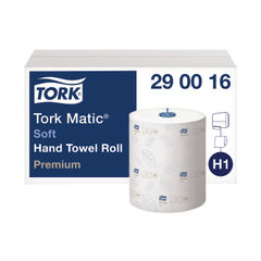 View more details about Tork Matic H1 White Hand Towel Rolls (Pack of 6)