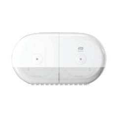 View more details about Tork T9 SmartOne White Twin Mini Toilet Paper Dispenser