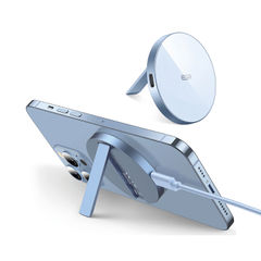 View more details about ESR HaloLock Kickstand Wireless Charger MagSafe Compatible Sierra Blue
