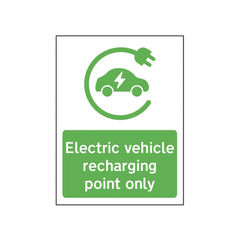 View more details about Spectrum Safety Sign Electric Vehicle Recharging Point Only PVC