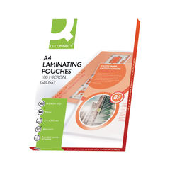 View more details about Q-Connect A4 Laminating Pouch 200 Micron (Pack of 100)