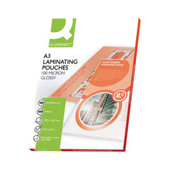 View more details about Q-Connect A3 Laminating Pouch 200 Micron (Pack of 100)
