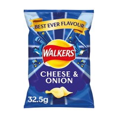 View more details about Walkers Cheese and Onion Crisps 32.5g (Pack of 32)