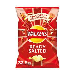 View more details about Walkers Ready Salted Crisps 32.5g (Pack of 32)