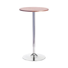 View more details about Jemini D600 x H1050mm Walnut/Chrome Tall Bistro Trumpet Table