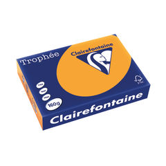 View more details about Clairefontaine Trophee A4 Orange 160gsm Card (Pack of 250)