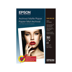 View more details about Epson A3 White 192gsm Archival Matte Paper (Pack of 50)