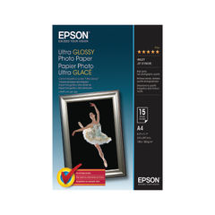 View more details about Epson A4 300gsm Ultra Glossy Photo Paper (Pack of 15)
