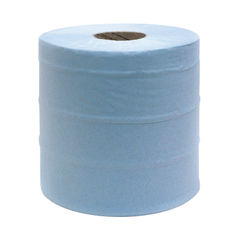 View more details about Maxima Green 150m Blue Wiper Centrefeed Rolls (Pack of 6)