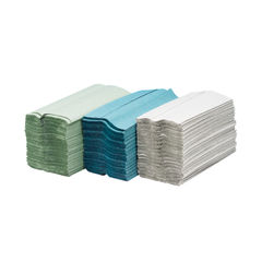 View more details about Maxima Green White 2-Ply C-Fold Hand Towels (Pack of 2400)