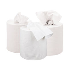 View more details about 2Work 150m White 2-Ply Centrefeed Rolls (Pack of 6)