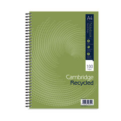 View more details about Cambridge A4 Recycled Wirebound Notebook (Pack of 5)