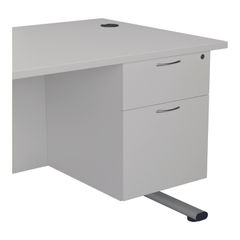 View more details about Jemini 655 White 2 Drawer Fixed Pedestal