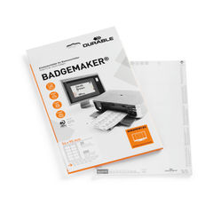 View more details about Durable 54 x 90mm Badgemaker Inserts (Pack of 200)