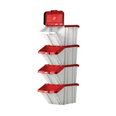 View more details about Barton Multifunctional Storage Bins Red Lids (Pack of 4)