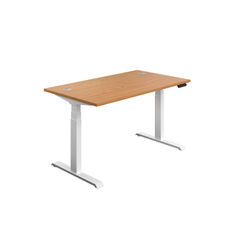 View more details about Jemini 1200x800mm Nova Oak/White Sit Stand Desk