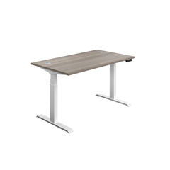 View more details about Jemini 1200x800mm Grey Oak/White Sit Stand Desk