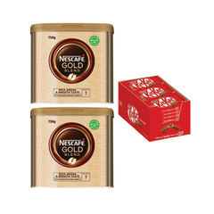 View more details about Nescafe Gold Blend Coffee 750g Buy 2 Get Kit Kat 24 Pack Free