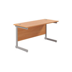 View more details about Jemini 1200x600mm Beech/Silver Single Rectangular Desk