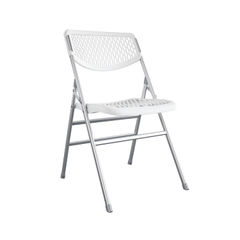 View more details about Commercial US XL Plastic Folding Chair White (Pack of 2)