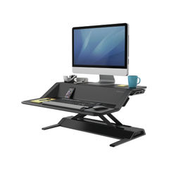 View more details about Fellowes Lotus Black Sit Stand Workstation