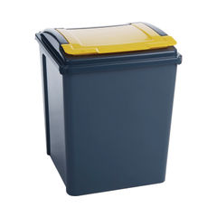 View more details about VFM 50L Yellow Recycling Bin with Lid