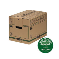 View more details about Bankers Box SmoothMove Small Brown/Green Moving Boxes (Pack of 5)
