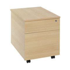 View more details about Serrion H525mm Ferrera Oak 2 Drawer Mobile Pedestal