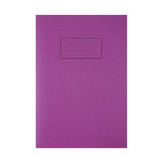 View more details about Silvine Exercise Book Tough Shell Feint Ruled With Margin A4 Purple (Pack of 25)