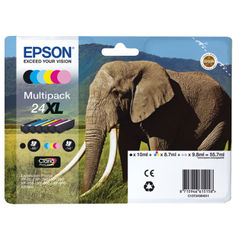 View more details about Epson 24XL High Capacity Black/Colour Ink Multipack - C13T24384011