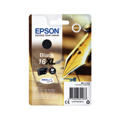 View more details about Epson 16XL Black High Capacity Ink Cartridge - C13T16314012