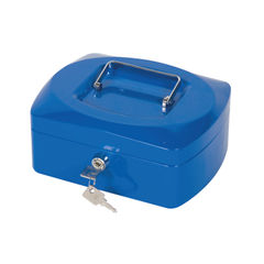 View more details about Q-Connect Cash Box 8 Inch Blue