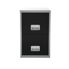 View more details about Pierre Henry Silver/Black H660mm A4 2 Drawer Maxi Filing Cabinet