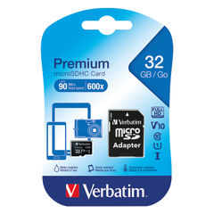 View more details about Verbatim 32GB Micro SDHC Memory Card with Adaptor