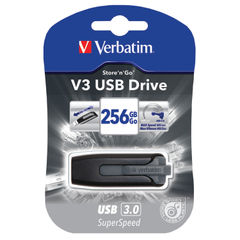 View more details about Verbatim Store n Go V3 USB 3.0 Flash Drive 256GB Black