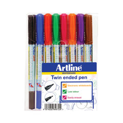 View more details about Artline Assorted 2-in-1 Fine/Superfine Whiteboard Markers (Pack of 8)