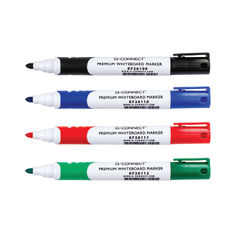 View more details about Q-Connect Premium Whiteboard Marker Bullet Tip Assorted (Pack of 4) KF26113