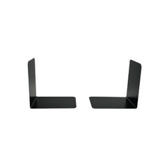 View more details about Heavy Duty 140mm Black Metal Bookends (Pack of 2)