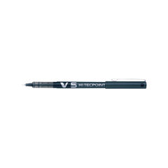 View more details about Pilot V5 Black Hi-Tecpoint Extra Fine Rollerball Pens, Pack of 12