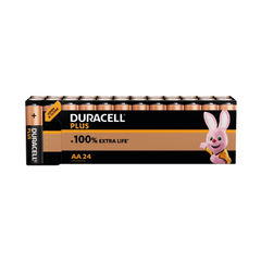 View more details about Duracell Plus AA Alkaline Battery +100 Extra Life (Pack of 24)