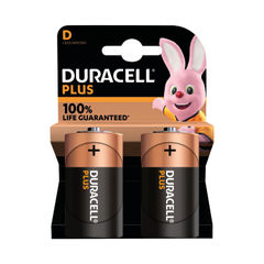 View more details about Duracell Plus D Battery Alkaline 100% Life (Pack of 2)