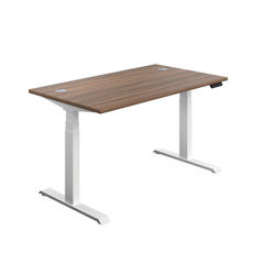 View more details about Jemini 1200x800mm Dark Walnut/White Sit Stand Desk