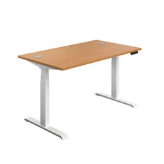 View more details about Jemini 1600x800mm Nova Oak/White Sit Stand Desk